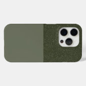 Textured Top Moss Green iPhone 15 Pro Hoesje Aange (Achterkant (horizontaal))