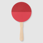 Textured Top Tomaat Rood Ronde Hand Fan (Custom) Handwaaier (Voorkant)