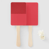 Textured Top Tomato Red Paddle Fan (Aangepast) Handwaaier (Voorkant en achterkant)