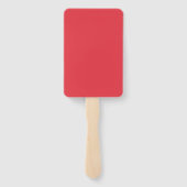 Textured Top Tomato Red Paddle Fan (Aangepast) Handwaaier (Achterkant)