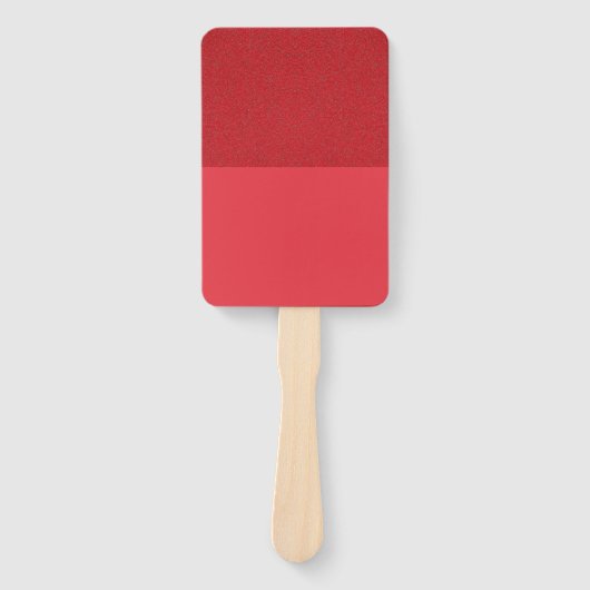 Textured Top Tomato Red Paddle Fan (Aangepast) Handwaaier (Voorkant)