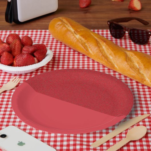 Textured Top Tomato Red Party Bord –  (Picknick)