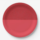 Textured Top Tomato Red Party Bord –  (Voorkant)