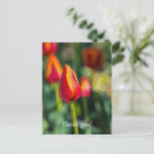 Textured Tulip Garden Bedankt Briefkaart (Staand voorkant)