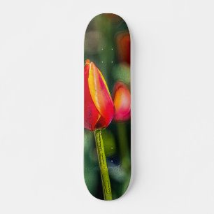 Textured Tulip Garden Persoonlijk Skateboard