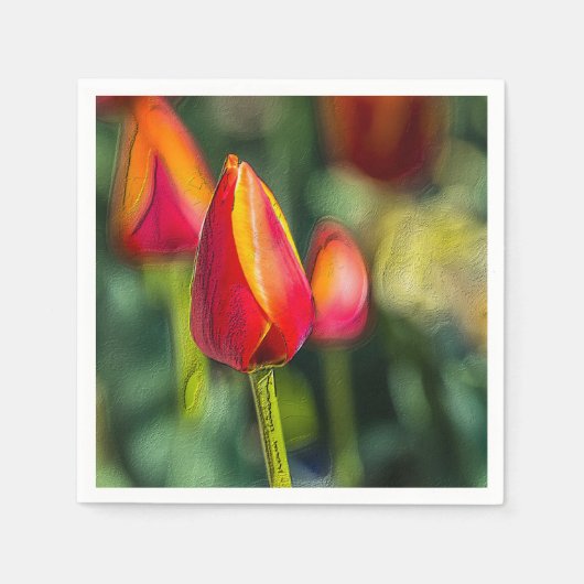 Textured Tulip Garden Servet (Voorkant)