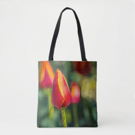Textured Tulip Garden Tote Bag