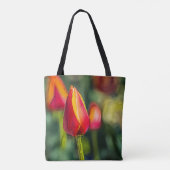 Textured Tulip Garden Tote Bag (Achterkant)