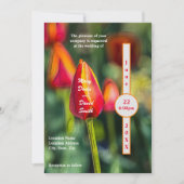 Textured Tulip Garden Wedding Kaart (Voorkant)