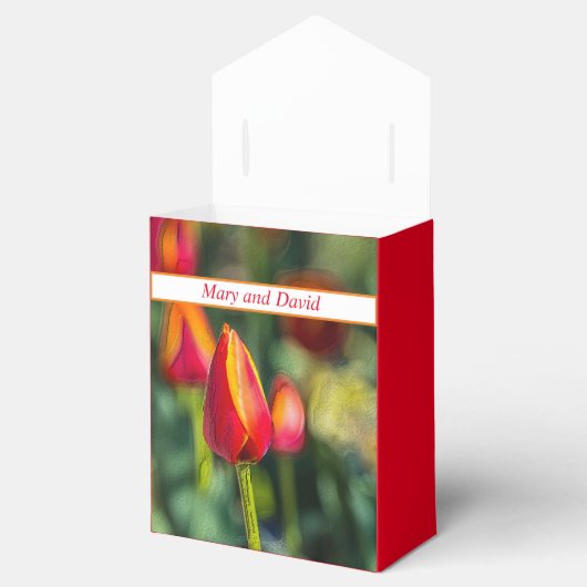 Textured Tulip Wedding Bedankdoosjes (Geopend)