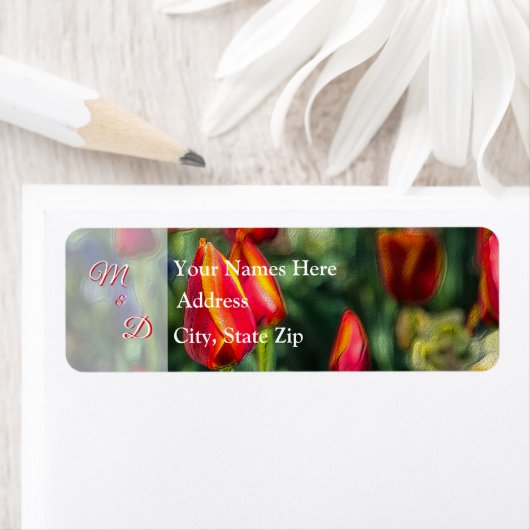 Textured Tulip Wedding Etiket (Insitu)