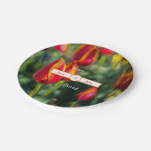 Textured Tulip Wedding Papieren Bordje (Gekanteld)