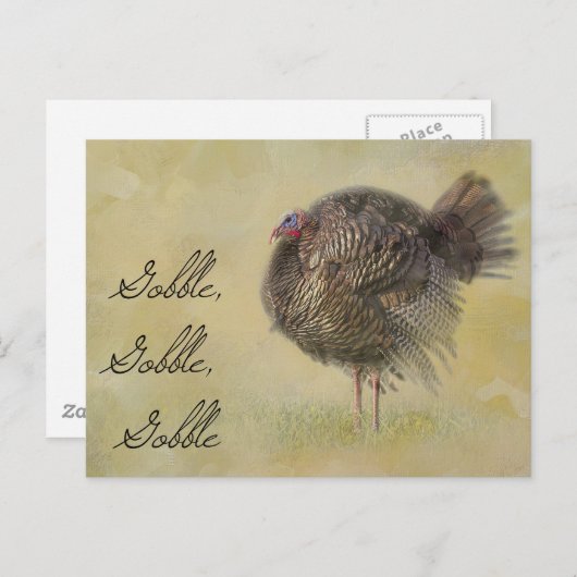 Textured Turkey Briefkaart (Voorkant / Achterkant)