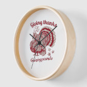 Textured Turkije Tekening in rijke rode sepia op B (Hoek)