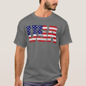Textured USA vlag typografie T-shirt (Voorkant)