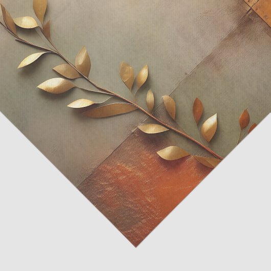 Textured Versleten Metaal in Koper Tissuepapier (Detail)