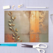 Textured Versleten Metaal in Koper Tissuepapier (Craft)