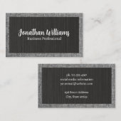 Textured Zwart | Stof Grijs Patroon Visitekaartje (Voorkant / Achterkant)