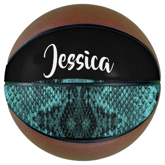 Textureel blue snake skin basketbal (Voorkant)