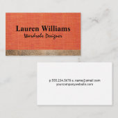 Texturen van het weefselmateriaal visitekaartje (Voorkant / Achterkant)