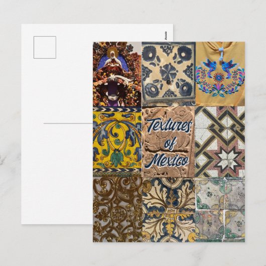 Textures of Mexico City Travel Briefkaart (Voorkant / Achterkant)