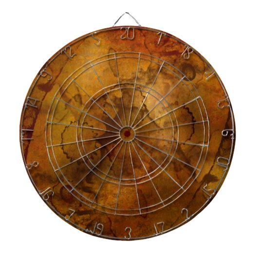 textuur-594545 OUDE WERELDKAART TRAVEL GOLDEN TREA Dartbord (Voorkant)