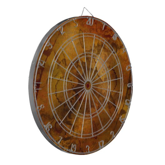 textuur-594545 OUDE WERELDKAART TRAVEL GOLDEN TREA Dartbord (Voorkant Links)