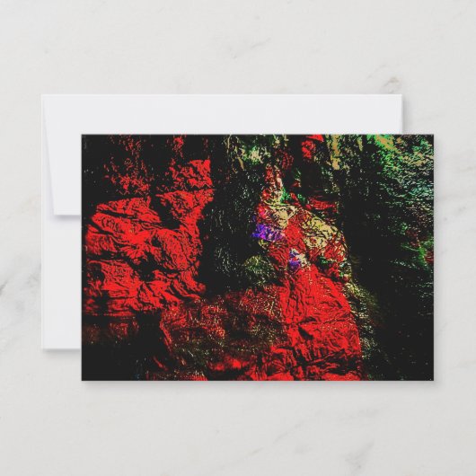 Textuur abstracte Uitnodiging, Recyclen plastic fo Kaart (Voorkant)