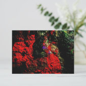 Textuur abstracte Uitnodiging, Recyclen plastic fo Kaart (Staand voorkant)