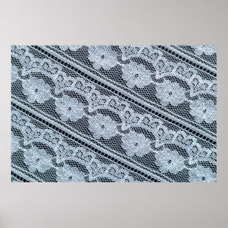 Textuur, achtergrond, patroon. witte kant stof. T Poster