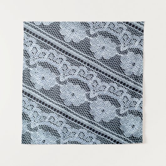 Textuur, achtergrond, patroon. witte kant stof. T Wandkleed (Voorkant)