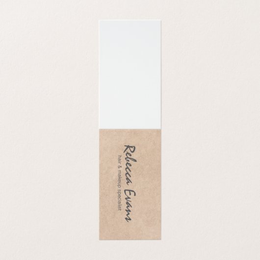 Textuur (beige) visitekaartje (Buitenkant ongevouwen)