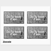  textuur beweging afbeelding tweed achtergrond rechthoekige sticker (Vel)