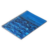 Textuur Blauwe Kunstprint Notitieboek (Linkerzijde)