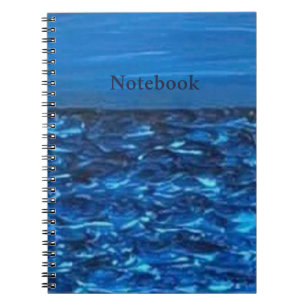 Textuur Blauwe Kunstprint Notitieboek
