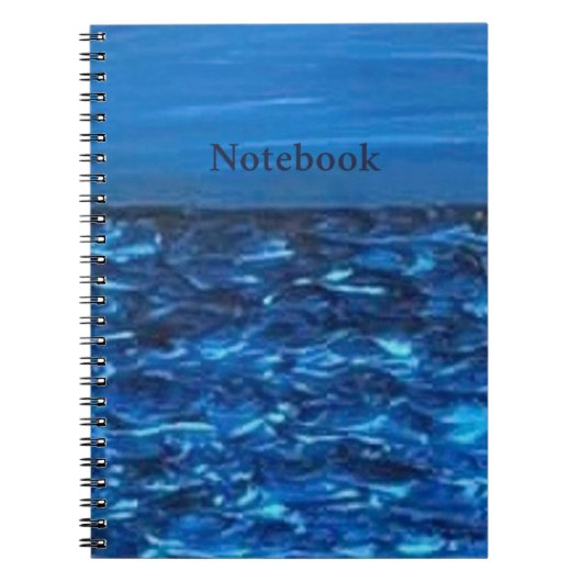 Textuur Blauwe Kunstprint Notitieboek (Voorkant)