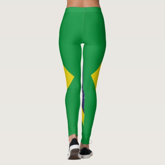 Textuur Braziliaanse vlag Legging (Achterkant)