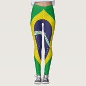 Textuur Braziliaanse vlag Legging (Voorkant)