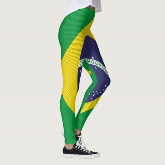 Textuur Braziliaanse vlag Legging (Rechts)