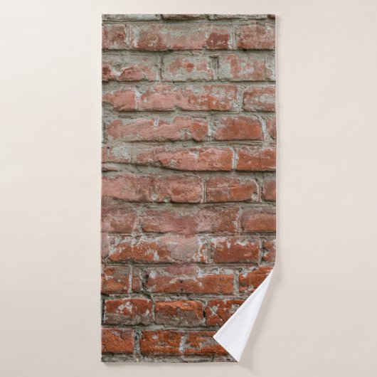 Textuur. Brick. Wall. A background with attritions Badhanddoek (Badhanddoek)