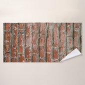 Textuur. Brick. Wall. A background with attritions Badhanddoek (Badhanddoek)
