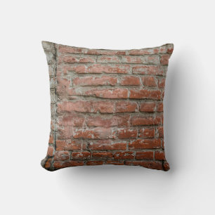 Textuur. Brick. Wall. A background with attritions Kussen