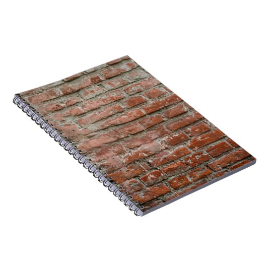 Textuur. Brick. Wall. A background with attritions Notitieboek (Rechterzijde)
