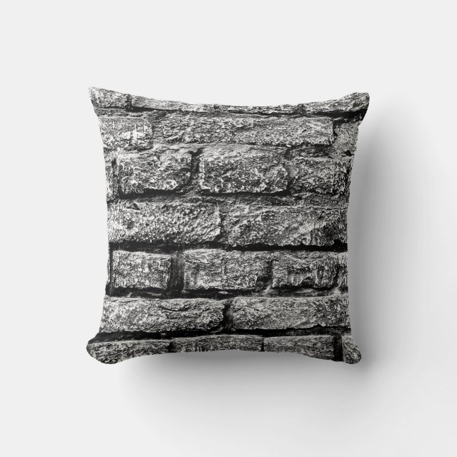 Textuur, brick, wall background. Brick texwit Kussen (Voorkant)