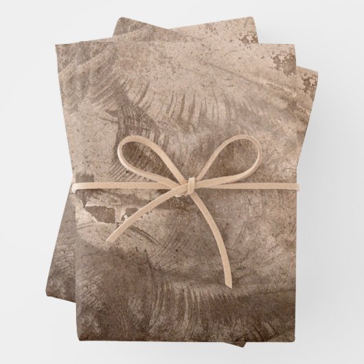 Textuur bruin beige Tan Grunge Rustic Inpakpapier Vel (In situ)