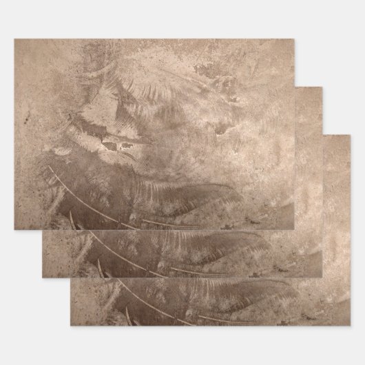 Textuur  bruin beige Tan Grunge Rustic Inpakpapier Vel (Set)