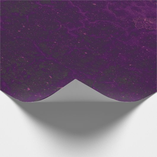 Textuur Deep Paars Groene Rustic  Grunge Cadeaupapier (Hoek)