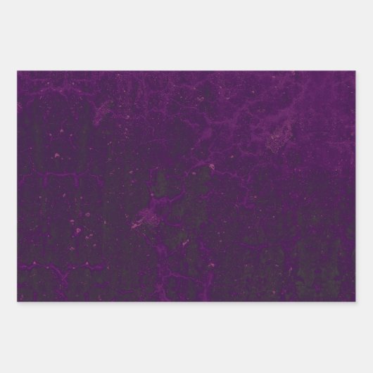Textuur Deep Paars Groene Rustic  Grunge Inpakpapier Vel (Voorkant)
