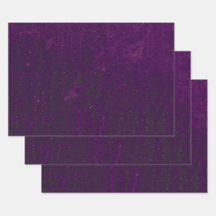 Textuur Deep Paars Groene Rustic  Grunge Inpakpapier Vel