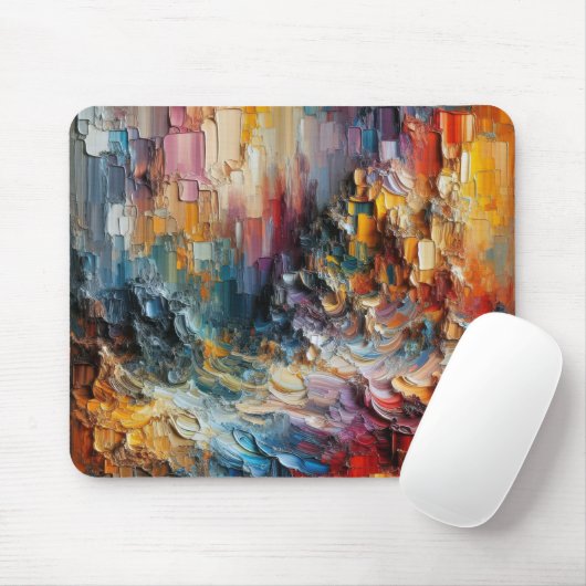 Textuur dik verfpatroon muismat (Met muis)